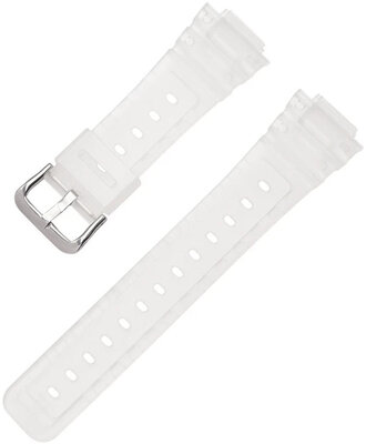 Plastový remienok Ricardo 16mm (pre Casio G-Shock GA-2100/GA-2110, DW-5600, GW-6900), biely, priehľadný