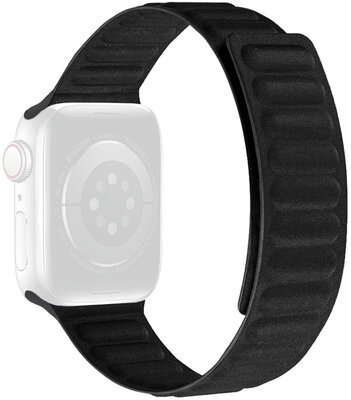 Remienok pre Apple Watch 42/44/45 mm, textilný, magnetický, čierny