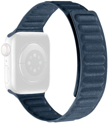 Remienok pre Apple Watch 42/44/45 mm, textilný, magnetický, modrý