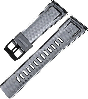 Remienok pre Casio G-Shock, plastový, sivý, čierna pracka (pre modely GA-2000SKE)
