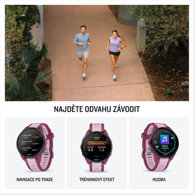 Garmin Forerunner 165 Music, hmlistá sivá/biela