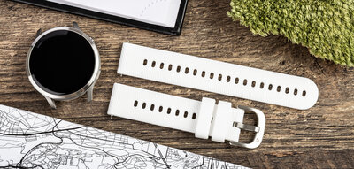 Silikónový remienok Ricardo 18mm (pro Garmin Venu 2S, Vívoactive 4S, Forerunner 265S, Venu 3S aj.), biely, Quick Release