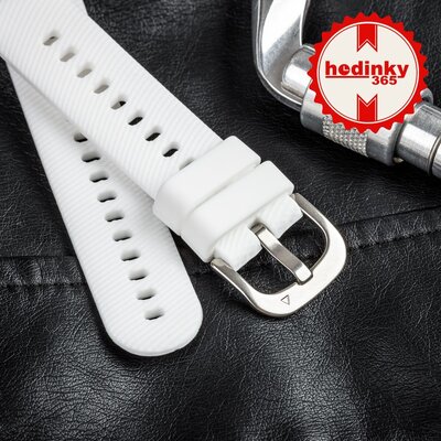 Silikónový remienok Ricardo Marmolada 18mm, White, Quick Release