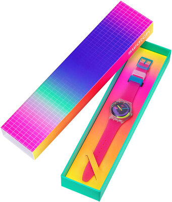 Swatch Neon Pink Podium SO28K111
