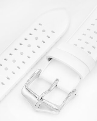 Kaučukový remienok Hirsch NYAD M 0920099100-2, biely, prírodný kaučuk, dĺžka M, Quick Release