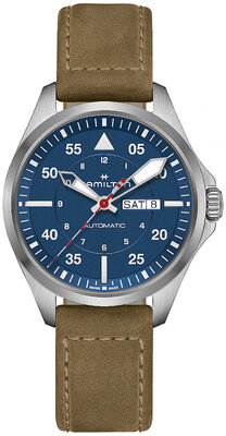 Hamilton Khaki Aviation Pilot Day Date Automatic H64655941 Air-Glaciers Edition (+ náhradný remienok)