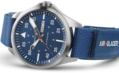 Hamilton Khaki Aviation Pilot Day Date Automatic H64655941 Air-Glaciers Edition (+ náhradný remienok)