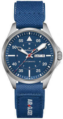 Hamilton Khaki Aviation Pilot Day Date Automatic H64655941 Air-Glaciers Edition (+ náhradný remienok)