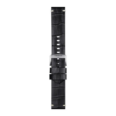 Kožený remienok Tissot T852.046.775 22mm, čierny, Quick Release