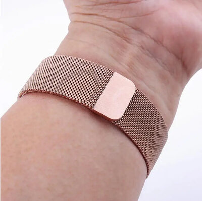 Oceľový náramok Ricardo 20 mm (pro Garmin Fenix 8/7S/6S (43mm), aj.), ružovo zlatý, QuickFit