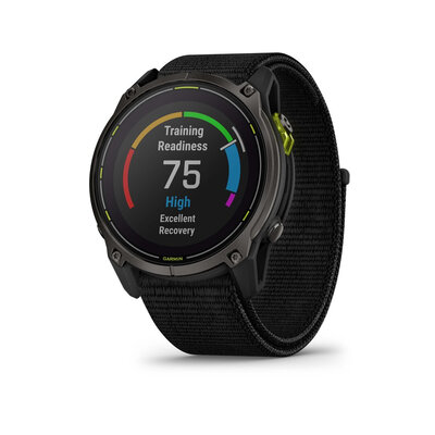 Garmin Enduro 3 Titanium DLC, Black UltraFit Nylon Band