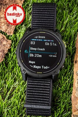 Garmin Enduro 3 Titanium DLC, Black UltraFit Nylon Band