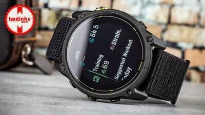Garmin Enduro 3 Titanium DLC, Black UltraFit Nylon Band