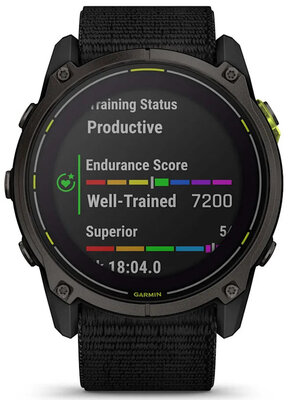Garmin Enduro 3 Titanium DLC, Black UltraFit Nylon Band