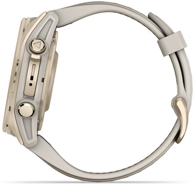 (SK) Garmin Fenix 8 AMOLED 43mm, Sapphire Soft Gold Stainless Steel Fog Gray