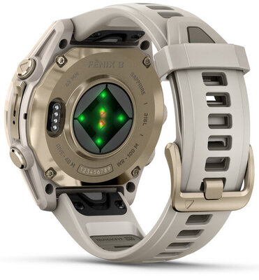 (SK) Garmin Fenix 8 AMOLED 43mm, Sapphire Soft Gold Stainless Steel Fog Gray