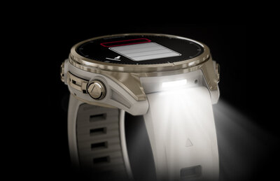 (SK) Garmin Fenix 8 AMOLED 43mm, Sapphire Soft Gold Stainless Steel Fog Gray
