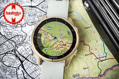 (SK) Garmin Fenix 8 AMOLED 43mm, Sapphire Soft Gold Stainless Steel Fog Gray