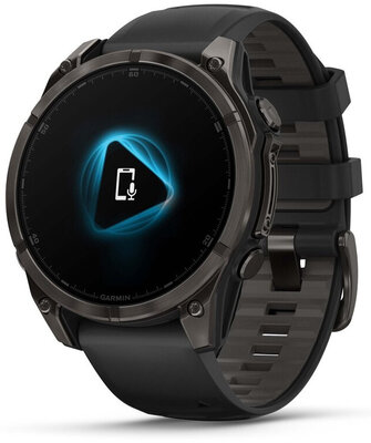 Garmin Fenix 8 AMOLED 47 mm, Sapphire Carbon Gray DLC Titanium Black