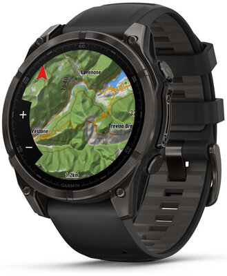 Garmin Fenix 8 AMOLED 47 mm, Sapphire Carbon Gray DLC Titanium Black