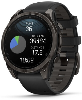 Garmin Fenix 8 AMOLED 47 mm, Sapphire Carbon Gray DLC Titanium Black