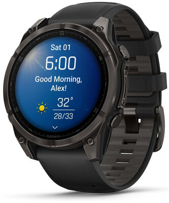 Garmin Fenix 8 AMOLED 47 mm, Sapphire Carbon Gray DLC Titanium Black