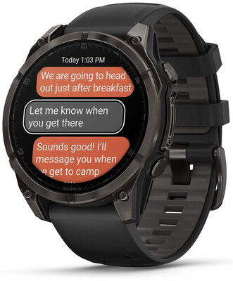 Garmin Fenix 8 AMOLED 47 mm, Sapphire Carbon Gray DLC Titanium Black
