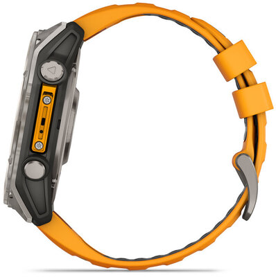 (SK) Garmin Fenix 8 AMOLED 51mm, Sapphire Titanium Graphite Spark Orange Band
