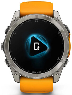 (SK) Garmin Fenix 8 AMOLED 51mm, Sapphire Titanium Graphite Spark Orange Band