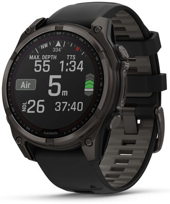 (SK) Garmin Fenix 8 Solar 47mm, Sapphire Carbon Gray Titanium Black