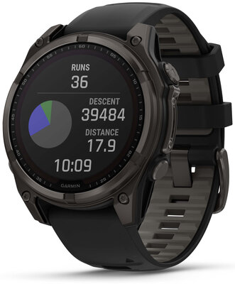 (SK) Garmin Fenix 8 Solar 47mm, Sapphire Carbon Gray Titanium Black