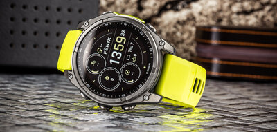 (SK) Garmin Fenix 8 Solar 47mm, Sapphire Graphite Titanium Yellow Band