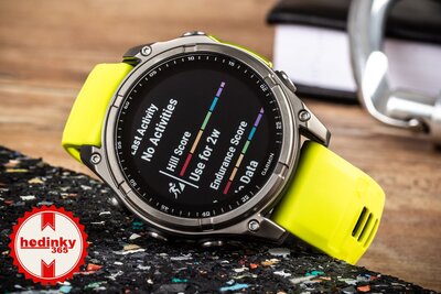 (SK) Garmin Fenix 8 Solar 47mm, Sapphire Graphite Titanium Yellow Band