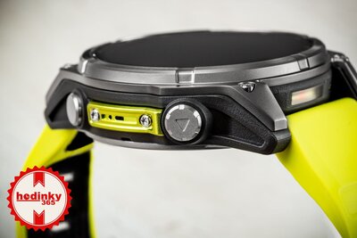 (SK) Garmin Fenix 8 Solar 47mm, Sapphire Graphite Titanium Yellow Band