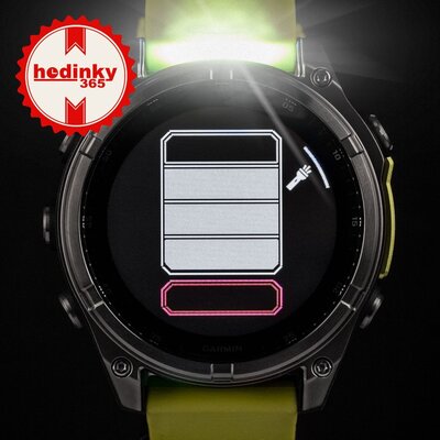 (SK) Garmin Fenix 8 Solar 47mm, Sapphire Graphite Titanium Yellow Band