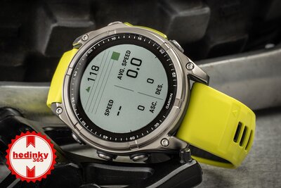 (SK) Garmin Fenix 8 Solar 47mm, Sapphire Graphite Titanium Yellow Band