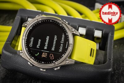 (SK) Garmin Fenix 8 Solar 47mm, Sapphire Graphite Titanium Yellow Band