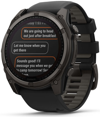 (SK) Garmin Fenix 8 Solar 51mm, Sapphire Carbon Gray Titanium Black