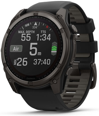 (SK) Garmin Fenix 8 Solar 51mm, Sapphire Carbon Gray Titanium Black