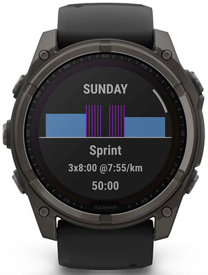 (SK) Garmin Fenix 8 Solar 51mm, Sapphire Carbon Gray Titanium Black