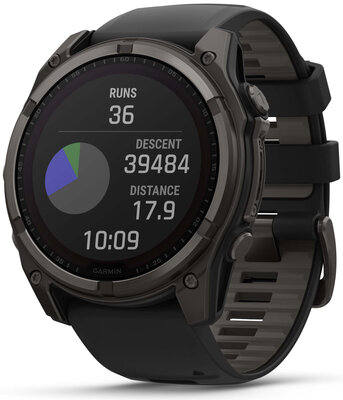 (SK) Garmin Fenix 8 Solar 51mm, Sapphire Carbon Gray Titanium Black