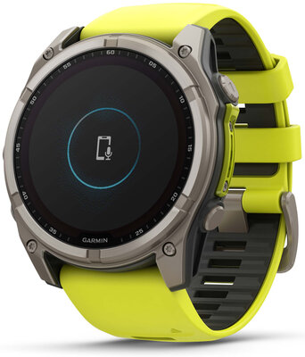 (SK) Garmin Fenix 8 Solar 51mm, Sapphire Graphite Titanium Yellow Band