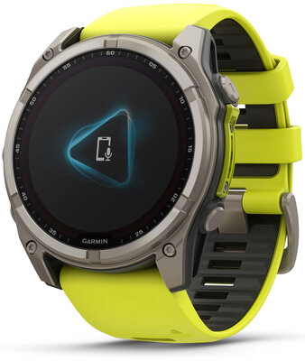 (SK) Garmin Fenix 8 Solar 51mm, Sapphire Graphite Titanium Yellow Band