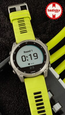 (SK) Garmin Fenix 8 Solar 51mm, Sapphire Graphite Titanium Yellow Band