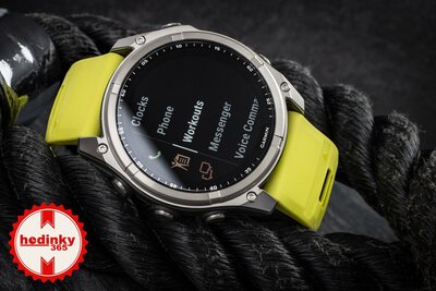 (SK) Garmin Fenix 8 Solar 51mm, Sapphire Graphite Titanium Yellow Band