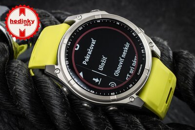(SK) Garmin Fenix 8 Solar 51mm, Sapphire Graphite Titanium Yellow Band