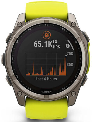 (SK) Garmin Fenix 8 Solar 51mm, Sapphire Graphite Titanium Yellow Band