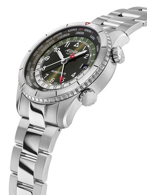 Alpina Startimer Pilot Quartz Worldtimer AL-255GR4S26B