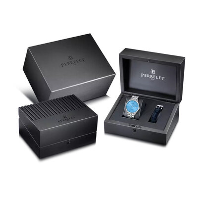 Perrelet Weekend 3 Hands Ice Blue A1300/B (+ náhradný remienok)