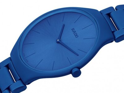 Rado True Thinline Les Couleurs Le Corbusier Spectacular Ultramarine Quartz R27092622 Limited Edition 999pcs